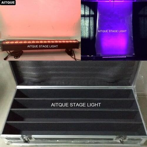 Flight CASE)Water effect led wall washer dmx 18x15w rgbwa uv 6in1 led flood light outdoor linear led wall washer flycase