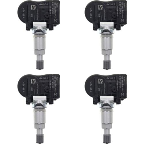 4Pcs TPMS Tire Pressure Sensor for Volvo C30 C70 S60 S80 V60 XC60 XC70 31302096 8G92-1A159-AE