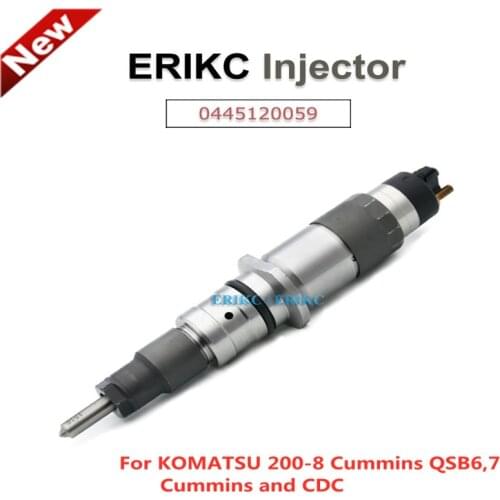 ERIKC 0 445 120 059 Diesel Fuel Common Rail Injector 0445 120 059 0445120059 for KOMATSU 200-8 Cummins QSB6