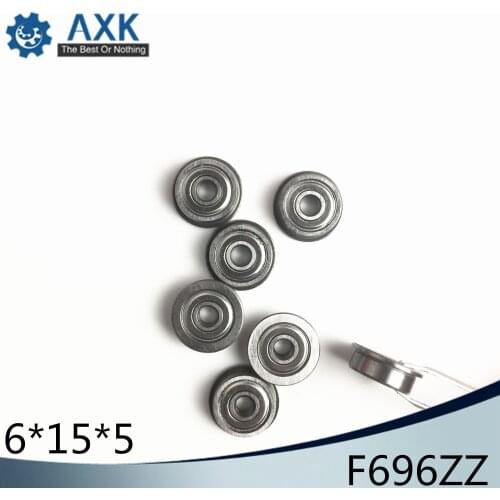 F696ZZ Bearing ABEC-5 (10PCS) 6*15*5 mm Flanged F696Z Ball Bearings F696 ZZ F619/6ZZ