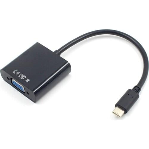 USB Type C To VGA Adapter Cable USB 3.1 Type-C Male To VGA Female Converter Adapter for Macbook Chromebook Pixel Laptop