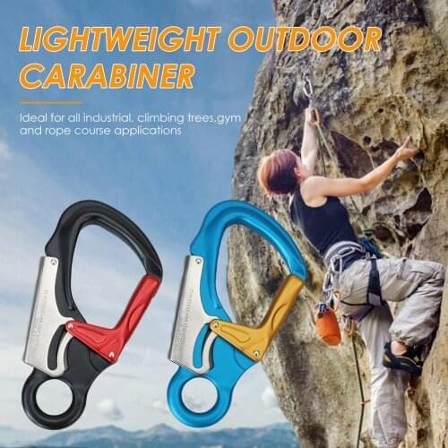 Aviation Aluminum Carabiner High Altitude Safety Buckle Outdoor Rock Climbing Safety Lock Camping Hook Outdoor Gadgets