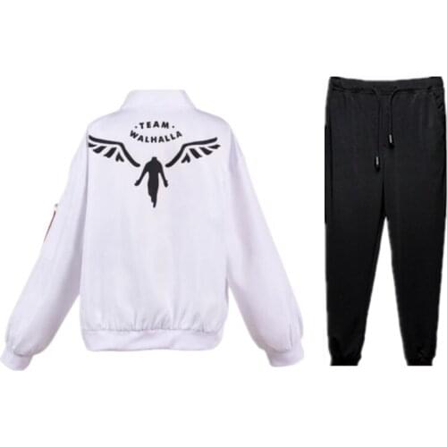 Tokyo Revengers Hanemiya Kazutora Cosplay Costumes White Coat Valhalla Uniform Baseball Coat Mikey Draken Halloween Kids Adults
