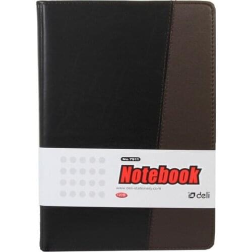 Leather Notepad Conference Leather Face Business Notes 120 Pages 25K Notepad Deli Office Supplies 7911