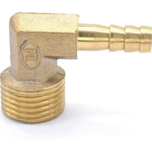 LOT 2 Hose Barb I/D 8mm x 1/2" BSP Male Thread Elbow Brass coupler Splicer Connector fitting for Fuel Gas Water