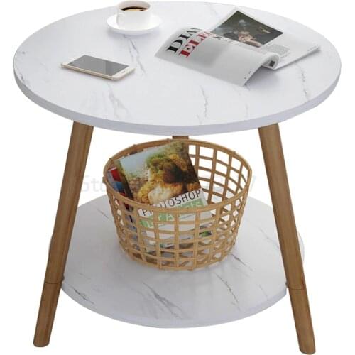 Small tea table flower table sofa side cabinet small round table living room family bedside table