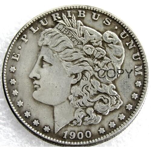 US Coins 1900 P/S/O Morgan Dollar copy Coins Silver Plated
