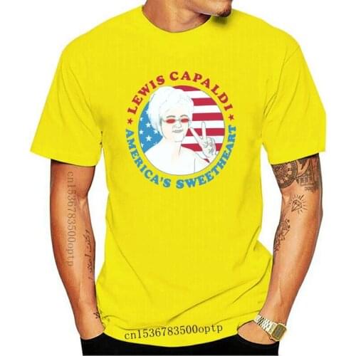 MenS Lewis Capaldi AmericaS Sweetheart White T-Shirt Full Size For Men Women Big Tall Tee Shirt