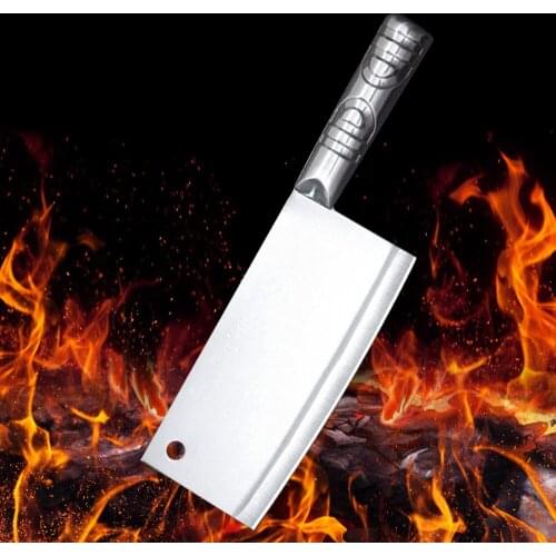 3Cr13 Stainless Steel Knife Chopping Slicing Kitchen Knife Chinese Chop Meat Vege Seamless Welding Stainless Steel Cleaver Knife
