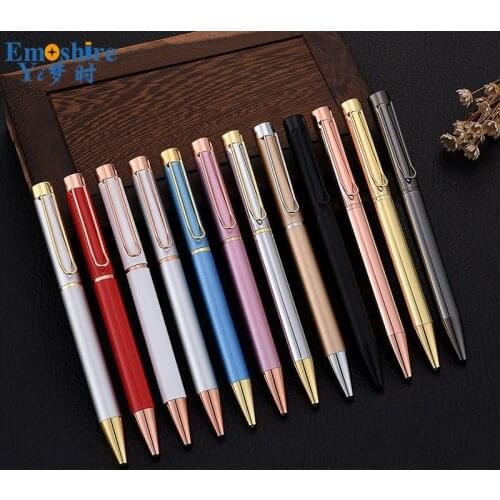 Wholesale Custom LOGO Business Office Ballpoint Pen New Gel Pen Full Metal Rotating Ballpoint Pen for School Office Writing P606