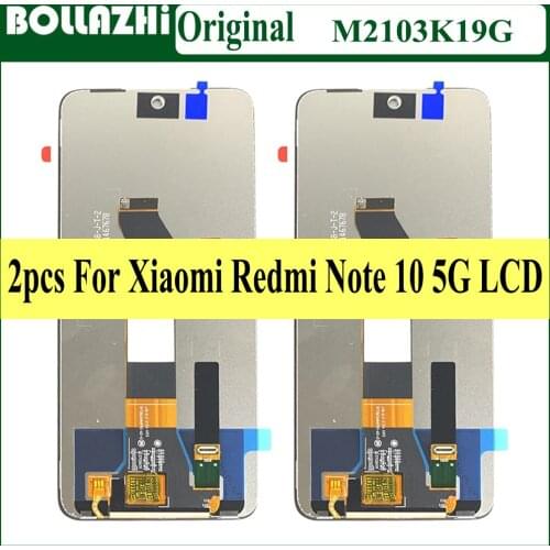 2 Piece/lot Original 6.5” For Xiaomi Redmi Note 10 5G LCD Display Touch Screen Digitizer Assembly Replacement parts note10 5G