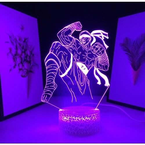 Dropship The Blind Monk Game League of Legends Figure 3D LED Lamp Neon Colorful Night Lights Gift Friend Room Decor Table Lamp