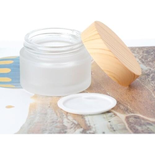 5g-100g Mini Glass Empty Jar Pots Cosmetic Makeup Inner Lid Face Cream Lip Balm Container My Refillable Bottles Cosmetic Jar