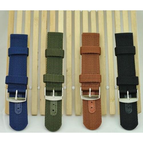 New Nato Durable Nylon Wrist Watch Strap Durable Nylon Watch Strap Band Bands Green / Black for 18mm 20mm 22mm 24mm
