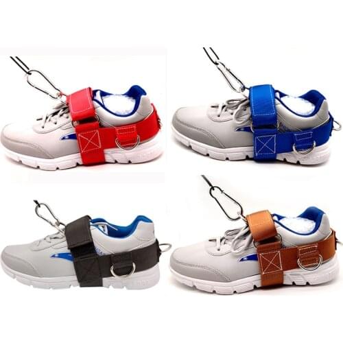 Ankle Straps Guard Buckle Lifting Fitness-Rope Ankle Strap Power-Weight Resistance-Band-D-Ring Body-Building