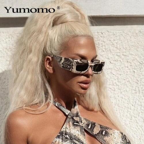 Fashion Vintage Square Sunglasses Women Men Luxury Brand Designer Popular Travel Snake Pattern Sun Glasses Female Shades UV400