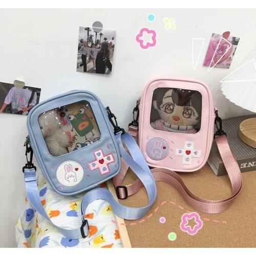 Cute Game Machine Lolita Ita bag Transparent 20cm Dolls Handbag Shoulder Bag Cosplay Harajuku Girl Uniform Messenger Bag IB023