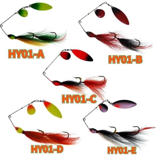 SWOLFY 3PCS/LOT Fishing Spinnerbait Lures 39g Double Willow Blade Spinner Baits for Bass Pike Tiger Muskie Metal Jig Lure