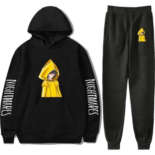 Little Nightmares Sweatshirt Two Piece Set Men Women Hoodie+Jogger Pant Little Nightmares Six Hoodies + Sports Pants Suit