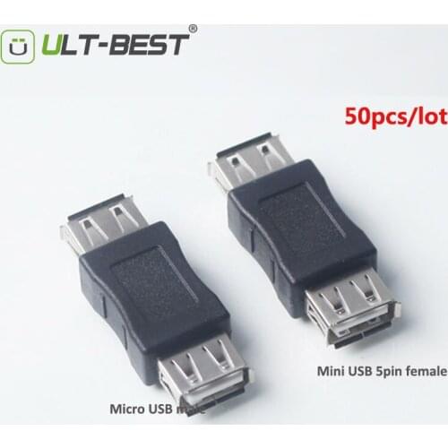 ULT-Best 50PCS Wholesale USB 2.0 A Female to Female Coupler Connector Adapter F/F Extension Converter