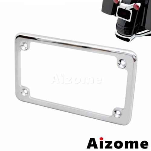 Universal Motorcycle 4 x 7" License Plate Holder Aluminum License Plate Frame Number Plate Tag Cover For Harley Yamaha Suzuki
