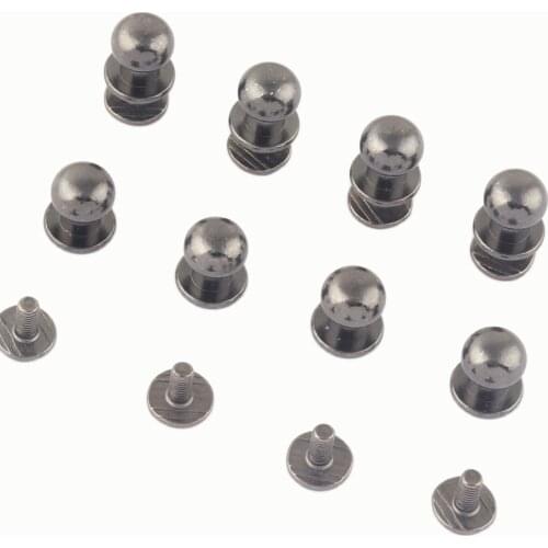 8*10mm Gunmetal Screw Rivets Metal Button Screw back Studs Screw Studs for handbag Belt Leather Craft screw studs rivet Stud