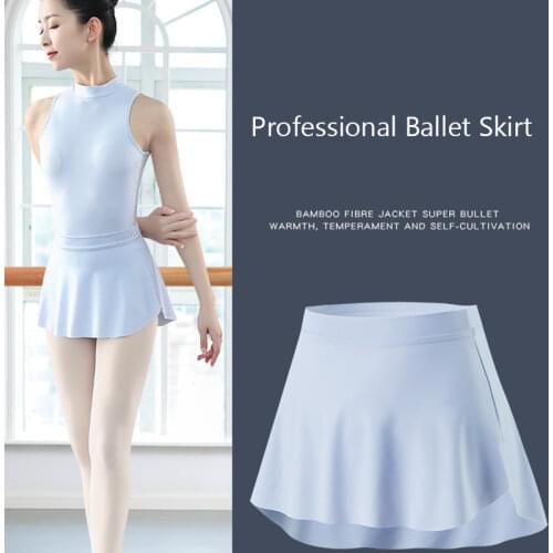 10 Colors Dance Ballet Dress Women Leotard Skirt Side Split Sexy Practice Ballerina Girls DanceWear Short Skirts
