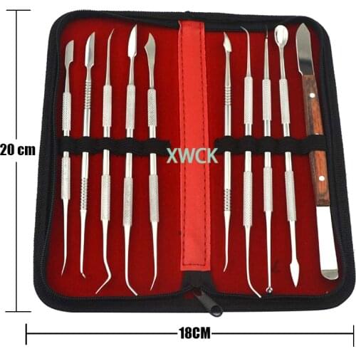 Dental Spatula Plaster Knife Practical Stainless Steel Versatile Teeth Wax Carving Tool Set Dental Instrument Dentist Tools