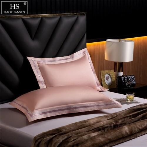 Lotus Root Pink/Light Coffee 1Pair Pure Cotton Modern Style Pillowcase Pillow Cover 2 Color Pillow Sham Embroidery Stripes Plaid