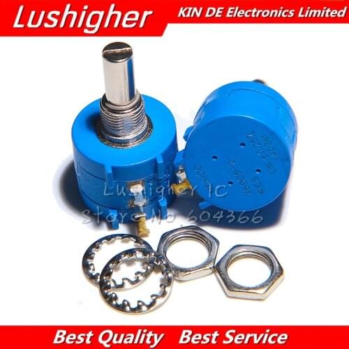 1PCS 3590S 3590S-2-102 1K Ohm 102 3590S-2-102L 3590S-102 Precision Multiturn Potentiometer 10 Ring Adjustable Resistor