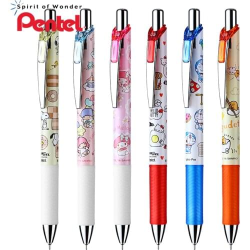 1pcs Japan PENTEL Limited Edition Gel Pen BLN-75 Corner Cute Pet Wind Plant Press Black Refill Student Gel Pen
