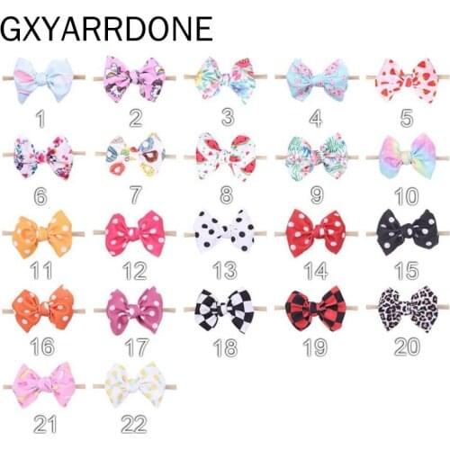 10pcs 2019 Nylon Turban Headbands 4.5'' Hair Bows Hairband For Girls Texture Soft Elastic Head Wrap Kids DIY Hair Accessories