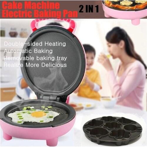 220V 1000W Multifunctional Electric Eggs Waffle Maker Doughnut Cake Machine Baking Pan Grill Oven with Changeable Plates