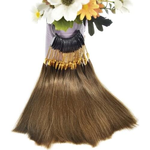 30pcs/lot 100% human virgin hair color ring for human hair extensions and salon hair Dyeing sample, can be dye any color