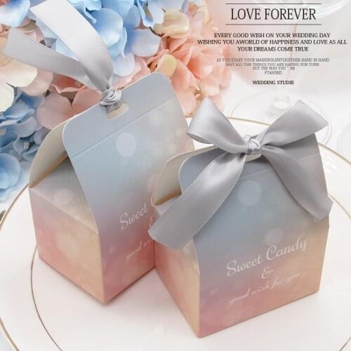 50pc/lot Korean candy chocolates dessert gift boxes guest favors Christmas gifts baby birthday party Festival supplies 5color