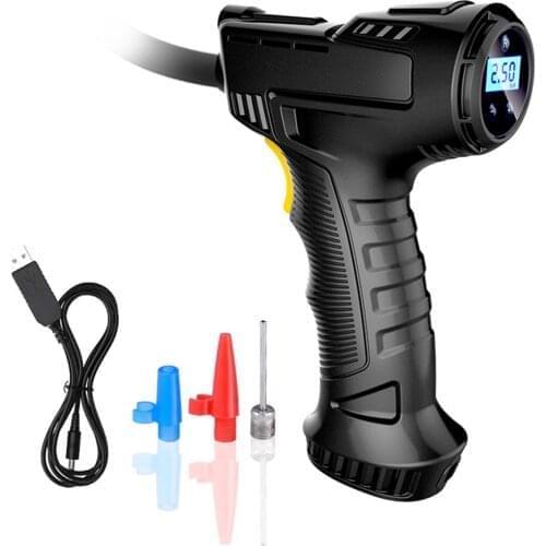 Car Air Pump 100W Wireless Inflatable Pump Portable Rechargeable Air Compressor Digital Car Automatic Tire Inflator Equipment