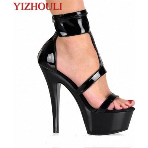 2018 Summer Womens Sexy Platform High heel Shoes 15cm pole dancing Sandals 6 inch Exotic Dancer shoes Wholesale