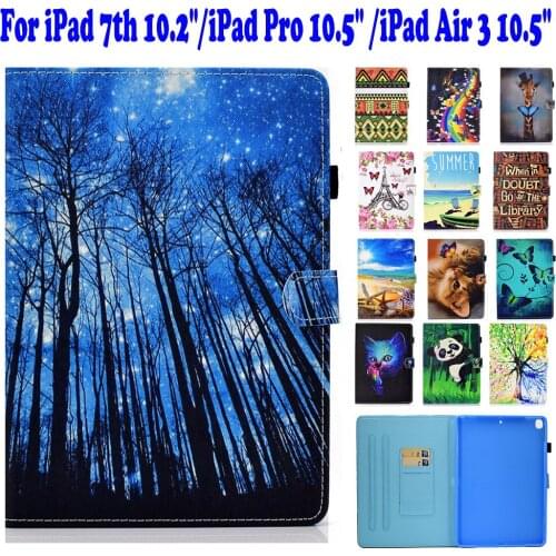 For iPad 7th 10.2" 2019 Case iPad Air 3 10.5" iPad Pro 10.5 inch Protective Skin Shell PU Leather Stand Magnet Smart Funda Cover