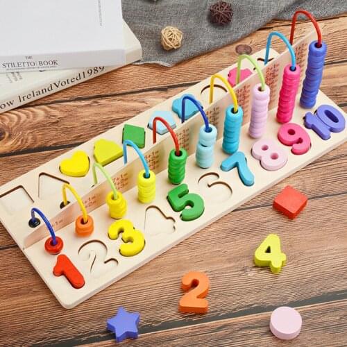 Kids Toys Montessori Wooden Toys Puzzle Math Early Educational Toys for Children teaching aid