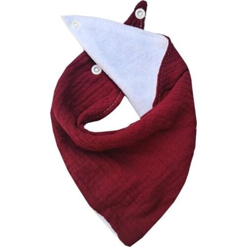 Baby Bibs Cotton Newborn Snap Button Triangle Saliva Towel Feeding Drool Bibs