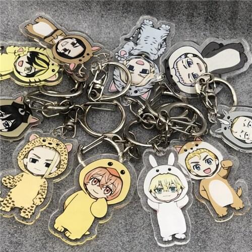 Anime Tokyo Revengers Key Chains Two-sided Keychain Cosplay Acrylic Pendant Keyring Accessories Prop