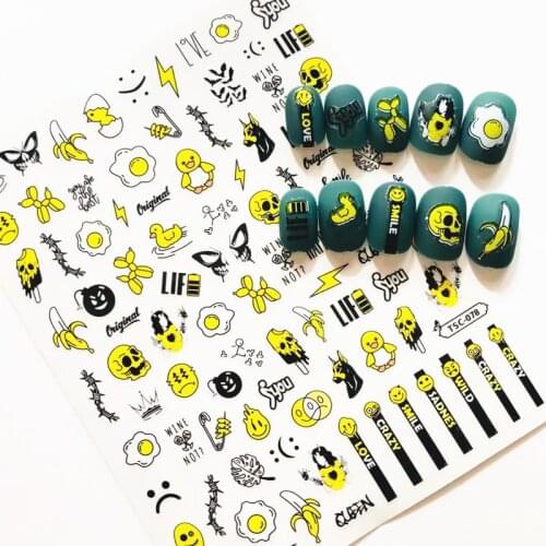 CA-26-27-187 FLOWER lavender 3d nail art stickers decal template diy nail tool decorations