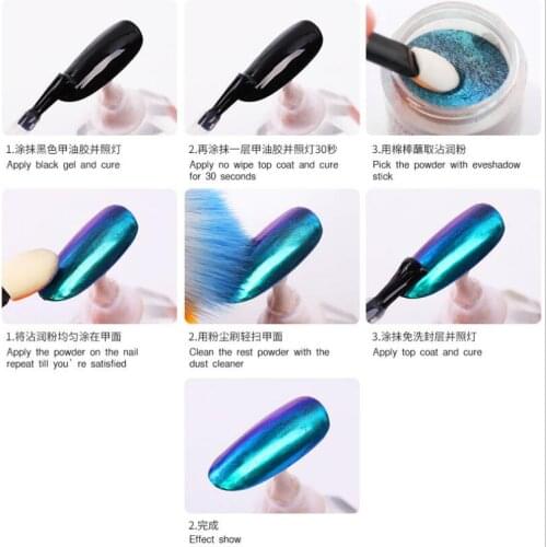 10 Colors Holographic Dipping Nail Powder Glitter Without Lamp Dip Base Top Activator nail Kit Nails Art Decoration T1761