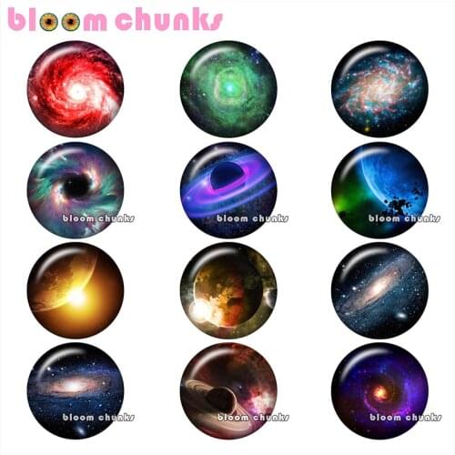 Plant Earth Universe Round photo glass cabochon demo flat back Making findings 12mm/18mm/20mm/25mm B3337