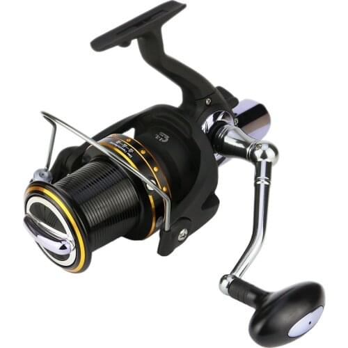 Large Sea Spinning Fishing Reel Structure Long Handle 14BB 8000 9000 10000 11000 Series Carp Guide Spinning Wheel Aluminum Spool