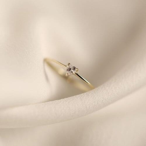 New Fashion Real 925 Sterling Silver Mini Clear Heart CZ Rings Classic Silver Finger Ring For Women Party Wedding jewelry Anel