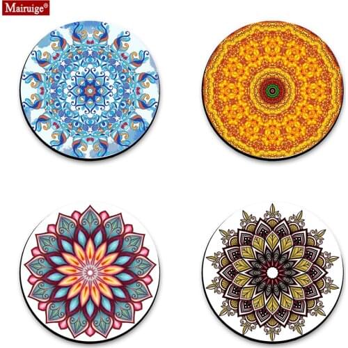 Datura Flowers Round Gaming Mouse Pad Color Game Lock Edge PC Pattern Laptop Small Supplies Rubber Computer Desk Mat 20*20cm