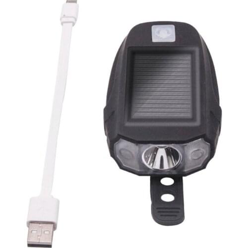 80% HOT Solar USB charging T6 bicycle light bicycle front handlebar riding LED light charging power display MTB mountain road bi