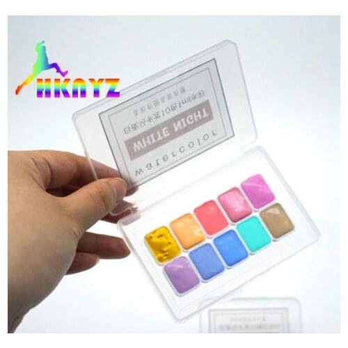 1sets Russian White Night Artist Macaroon Candy Colored Watercolor Small Fresh Girl Illustrator WaterColor Pigment Sub-packaging
