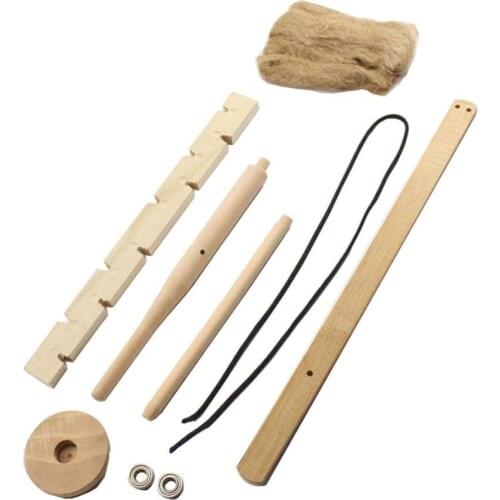 Portable Fire Bow Drill Kit Bow Drill Fire Starter Primitive Wood Outdoor Survival Practice Friction Tool for Camping Hiking